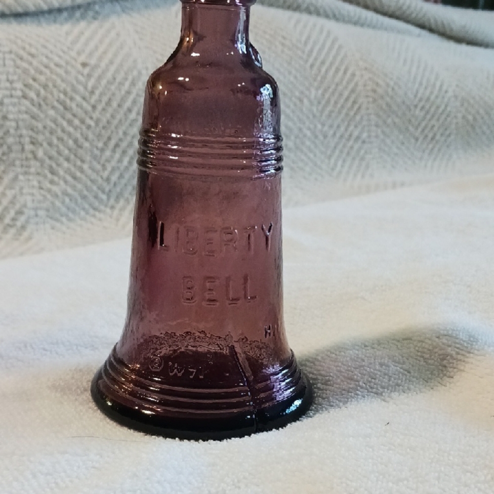 Purple Liberty Bell Glass Bottle